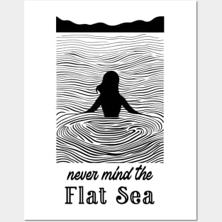 never mind the flat sea, surf girl vibes, v1 Posters and Art